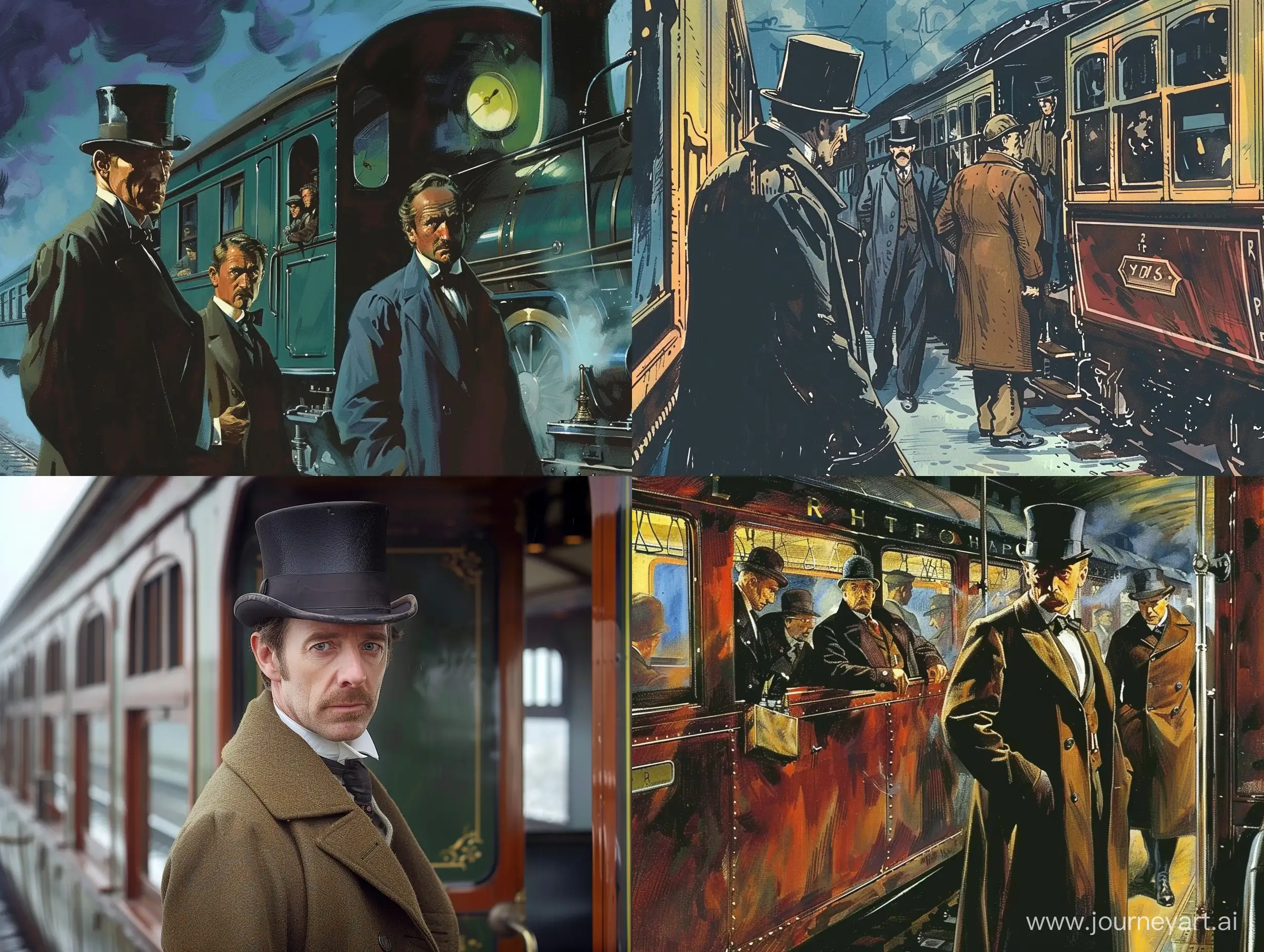 Sherlock Holmes faces a murder on a train