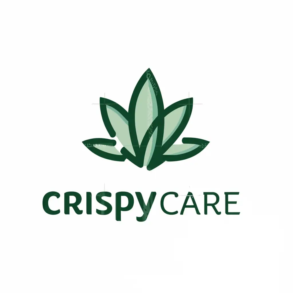 a logo design,with the text "crispy care", main symbol:aloe plant,Minimalistic,be used in Sports Fitness industry,clear background