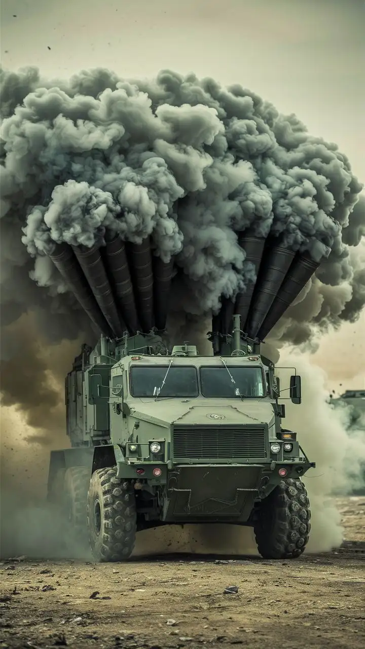 Mighty Military SmokeEmitting Armored Vehicle