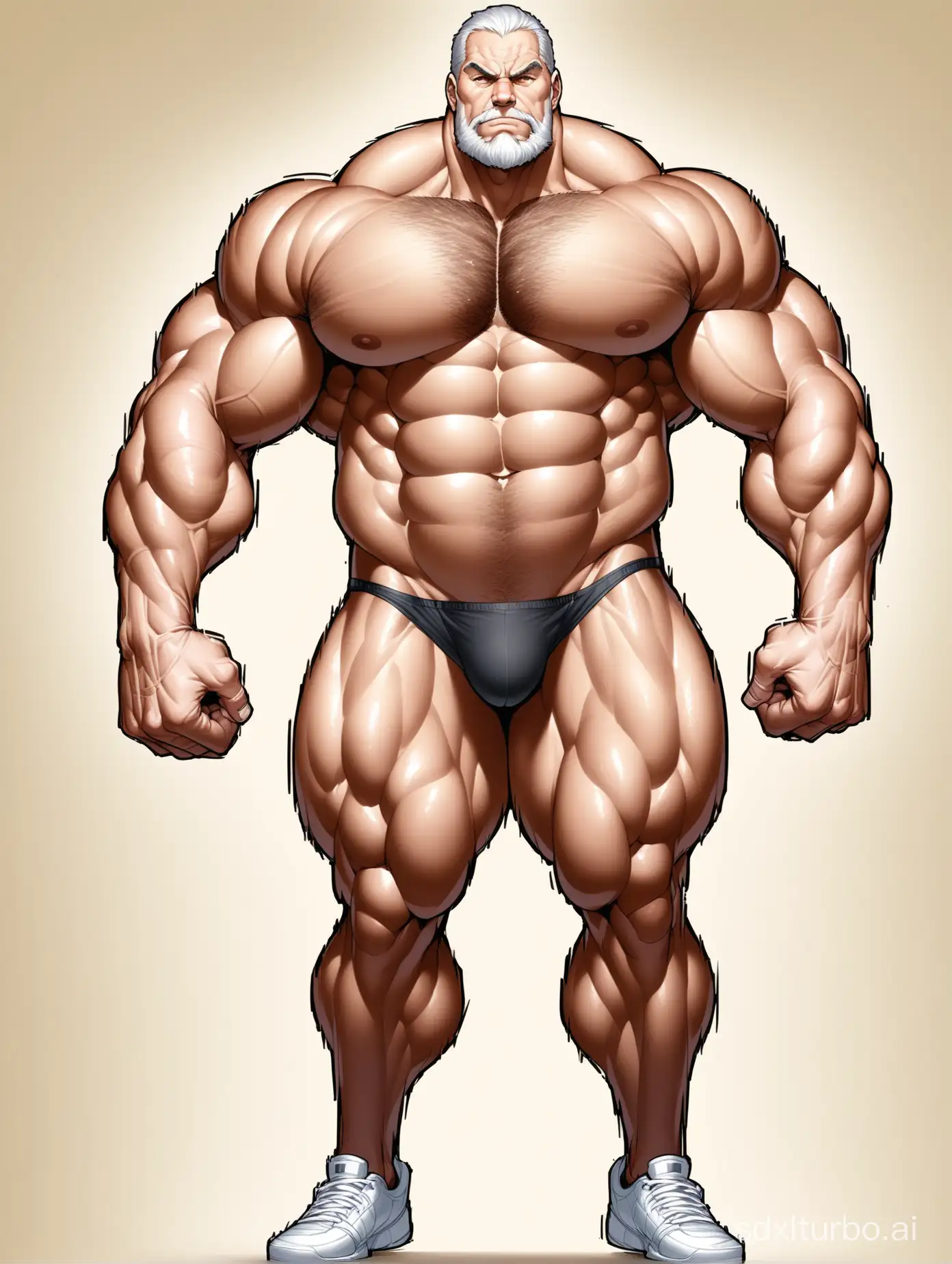 Massive-Muscle-Bodybuilder-Flexing-Biceps-in-White-Underwear