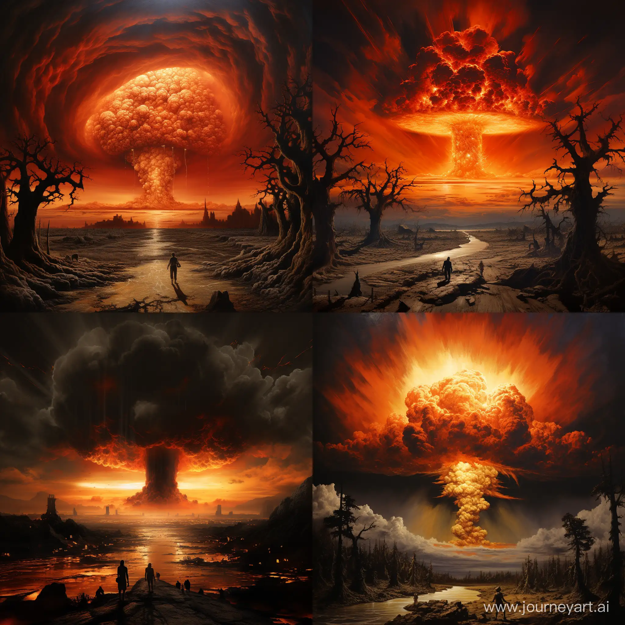 Dramatic Nuclear Explosion Artwork