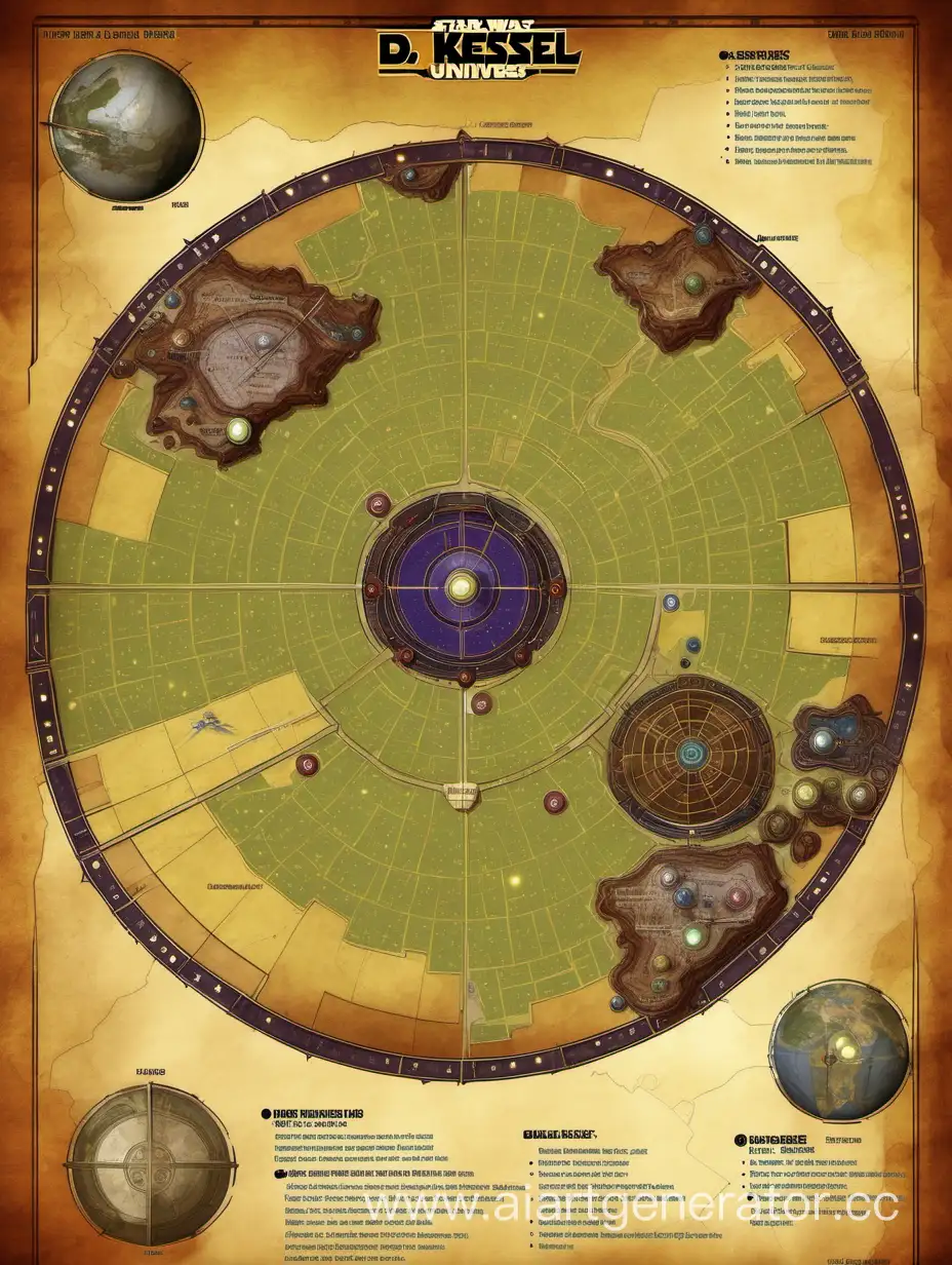 карта для игры в днд по вселенной звездных войн  планеты кессель