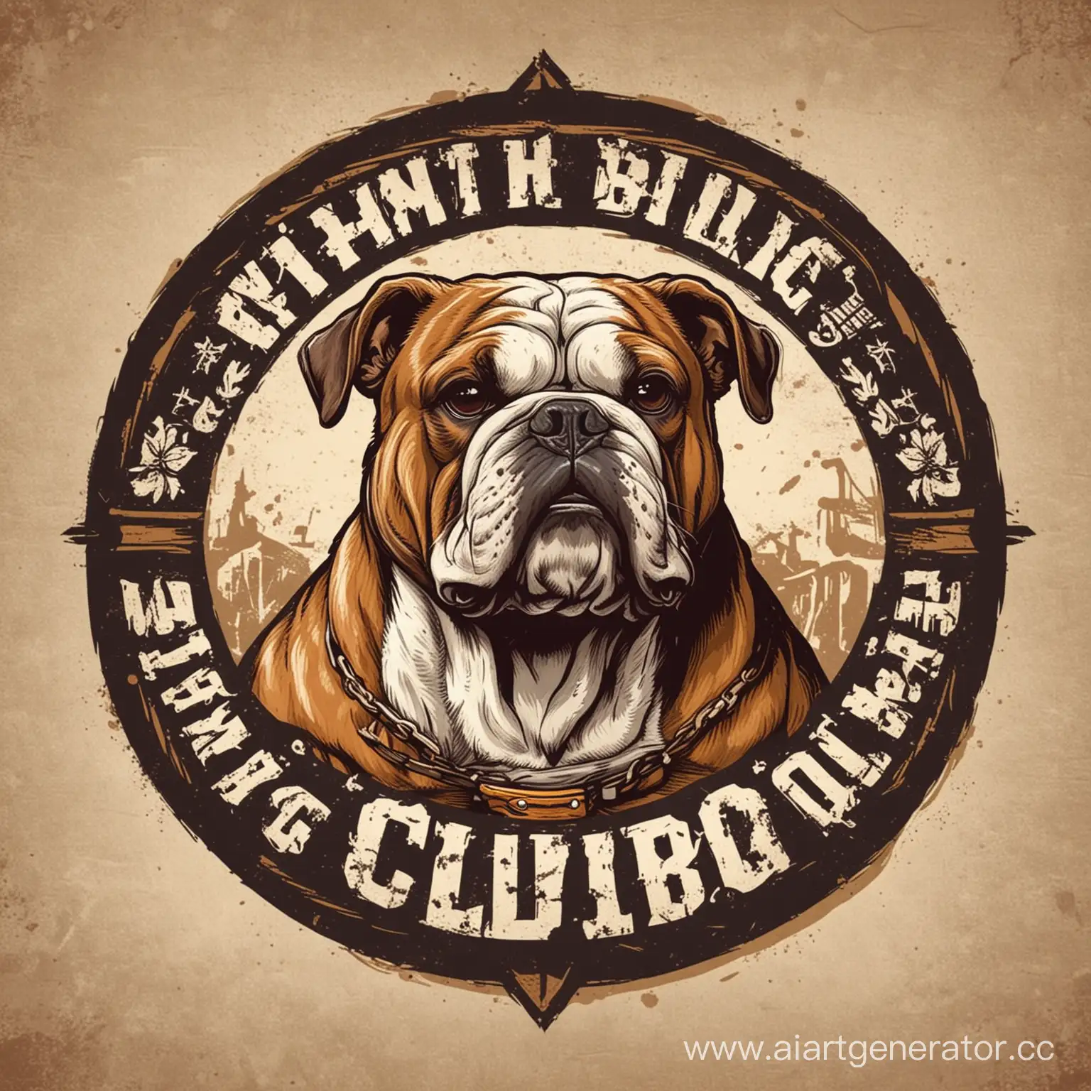 логотип бойцовского клуба с бульдогом
