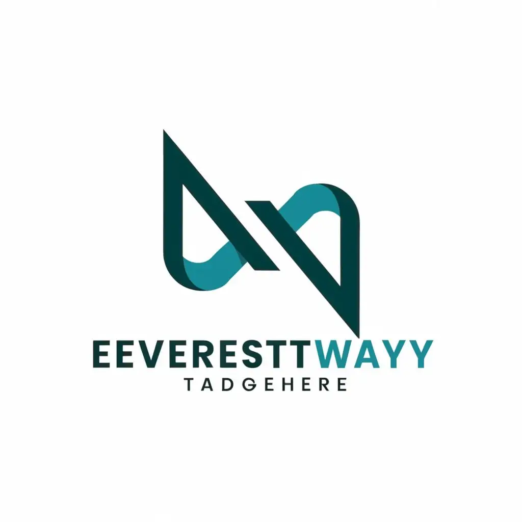 logo, ew, with the text "EverestWay", typography, be used in Finance industry
