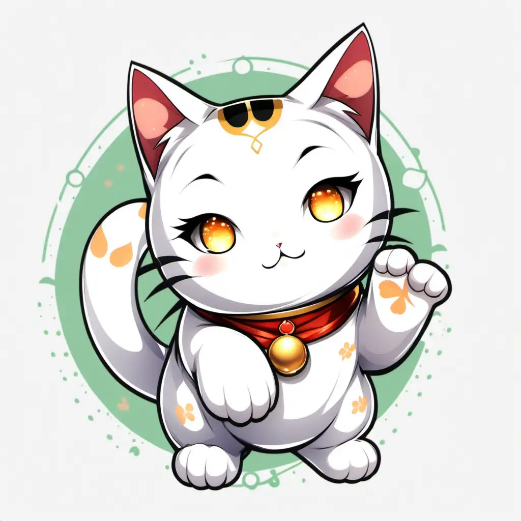 Transparent Background Lucky Neko Art