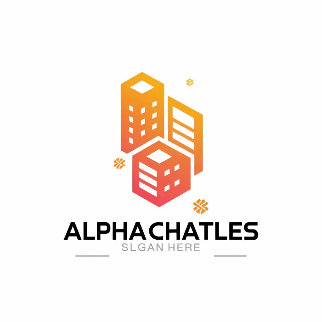 a logo design,with the text "alpha chattels", main symbol:real estate,complex,be used in Real Estate industry,clear background