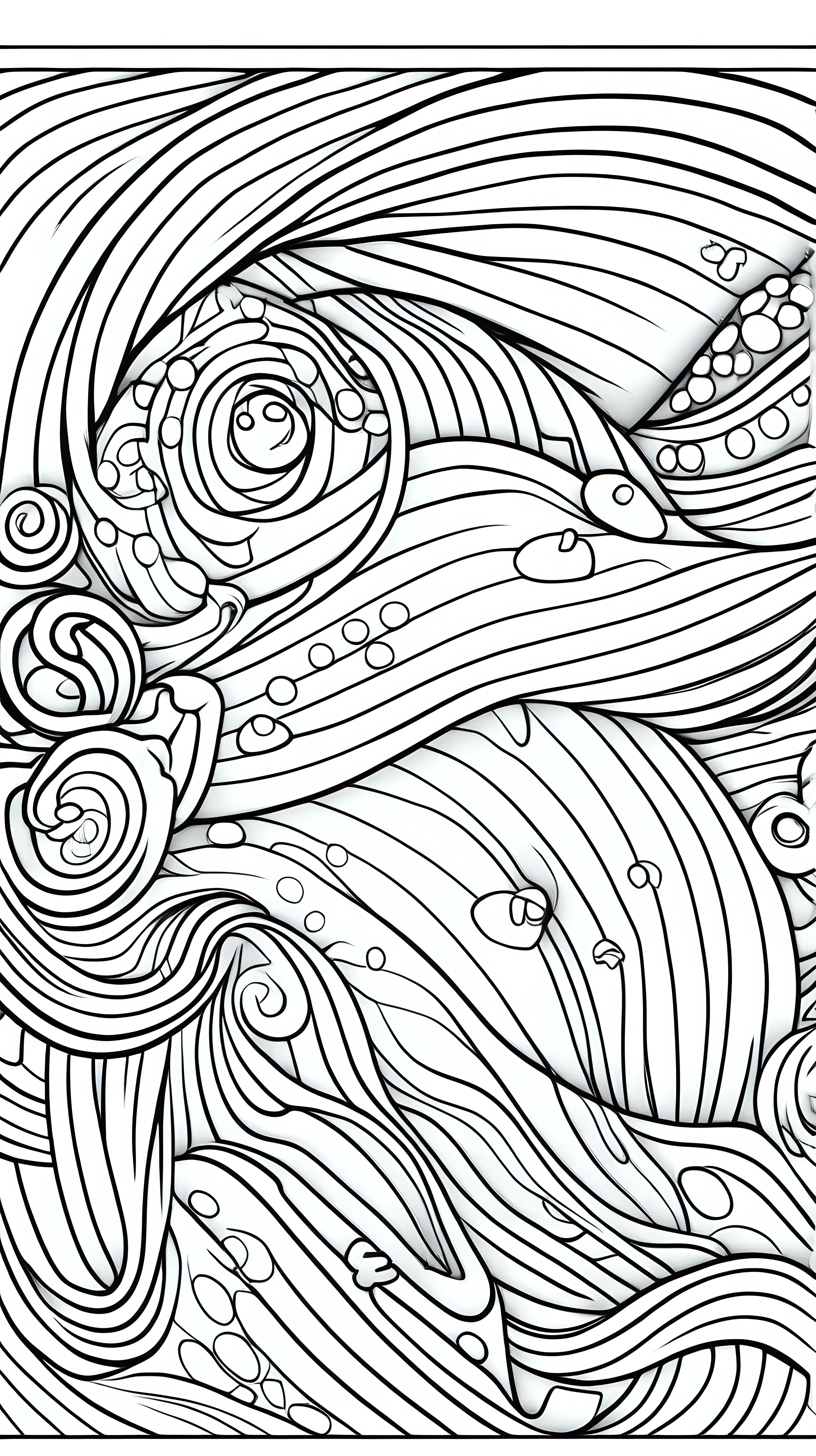 coloring page for kids vector lines, large basic patterns, style of a kids coloring book, thick, clear lines, low detail, no shading