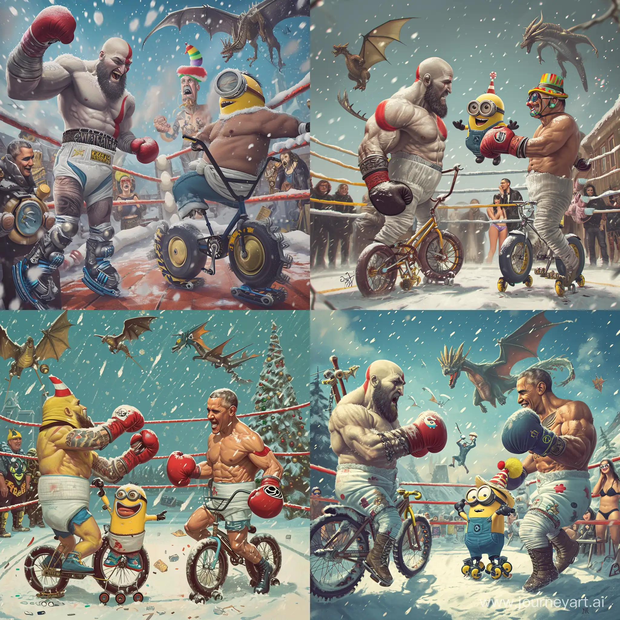 Epic-Battle-Kratos-vs-Diapered-Minion-on-Rollerblades-with-Putin-and-Obama-in-Bikinis