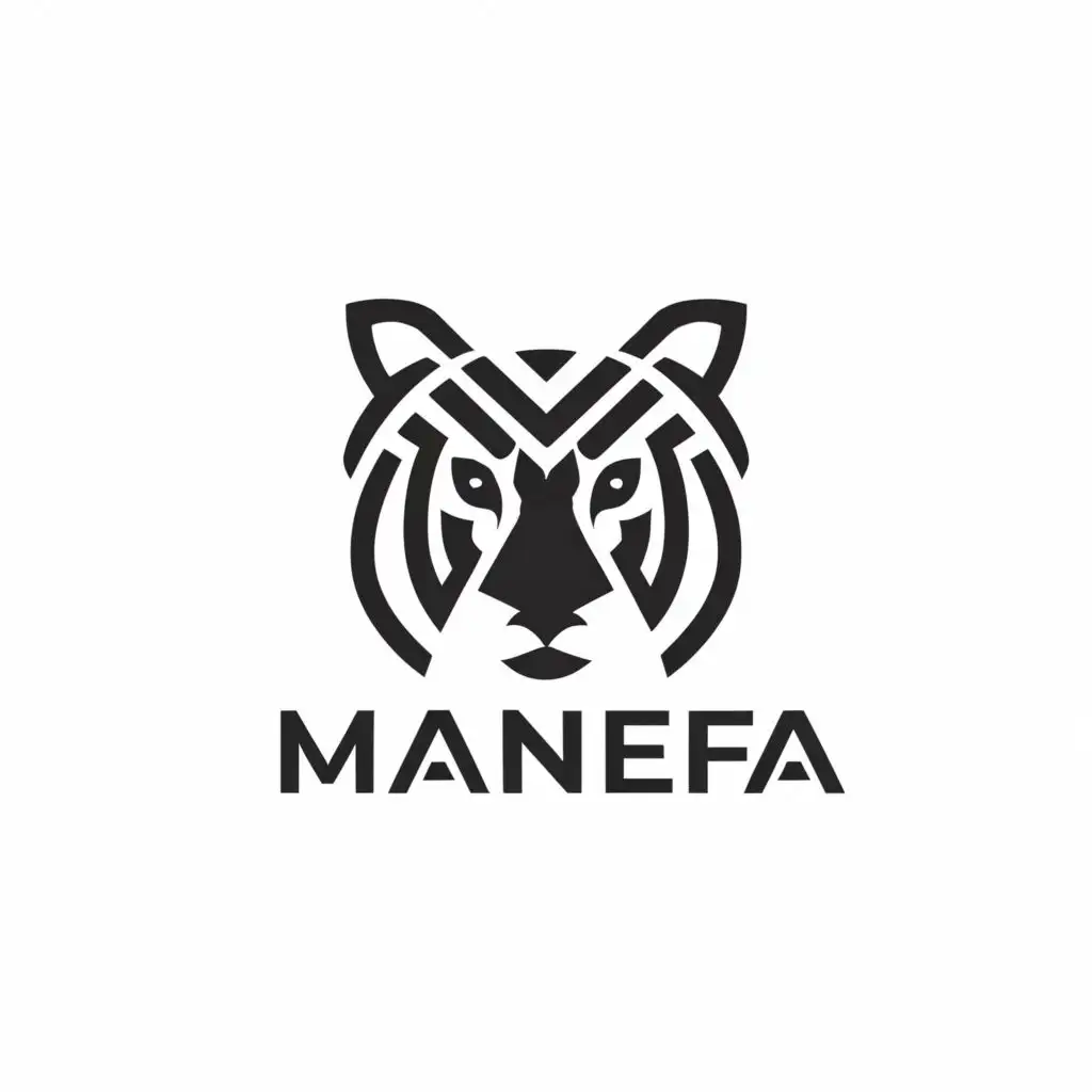 logo,  Use black for the text and incorporate a subtle tiger stripe pattern in the background OR a small tiger silhouette discreetly placed within the 'M' of 'Manefa'., with the text "Minimalist logo with the text 'Manefa by Tigrets' written in a modern script font.", typography, be used in Sports Fitness industry