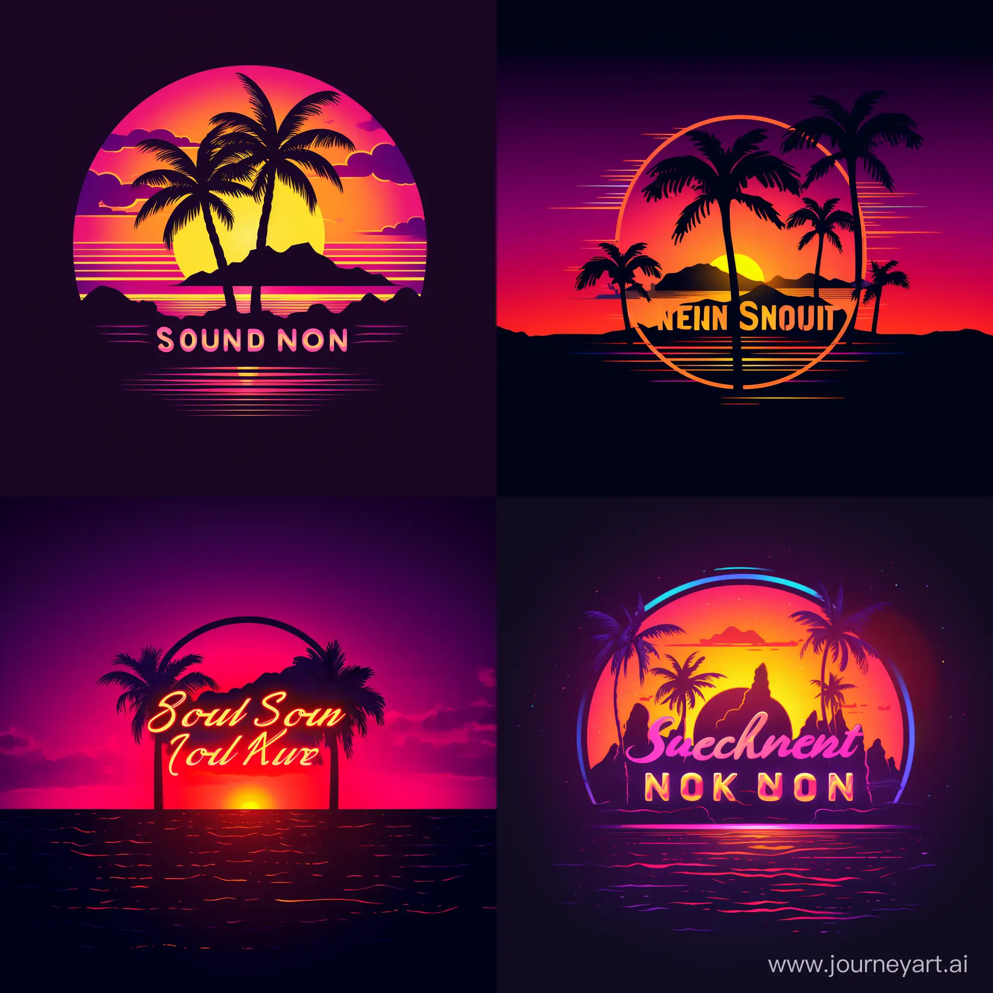 Vibrant-Logotype-Design-for-Rock-Band-Neon-Sunset