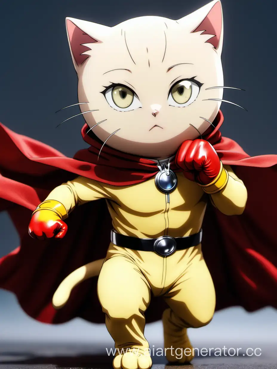 Adorable-SaitamaInspired-Kitten-in-Stylish-Red-Gloves-and-Yellow-Suit