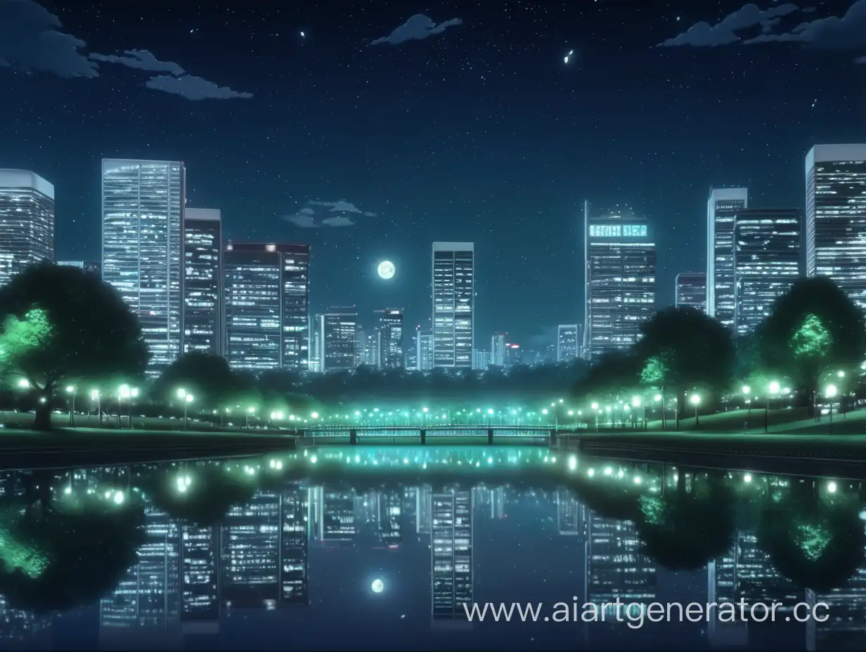 Anime-Style-Night-City-Park-Scene