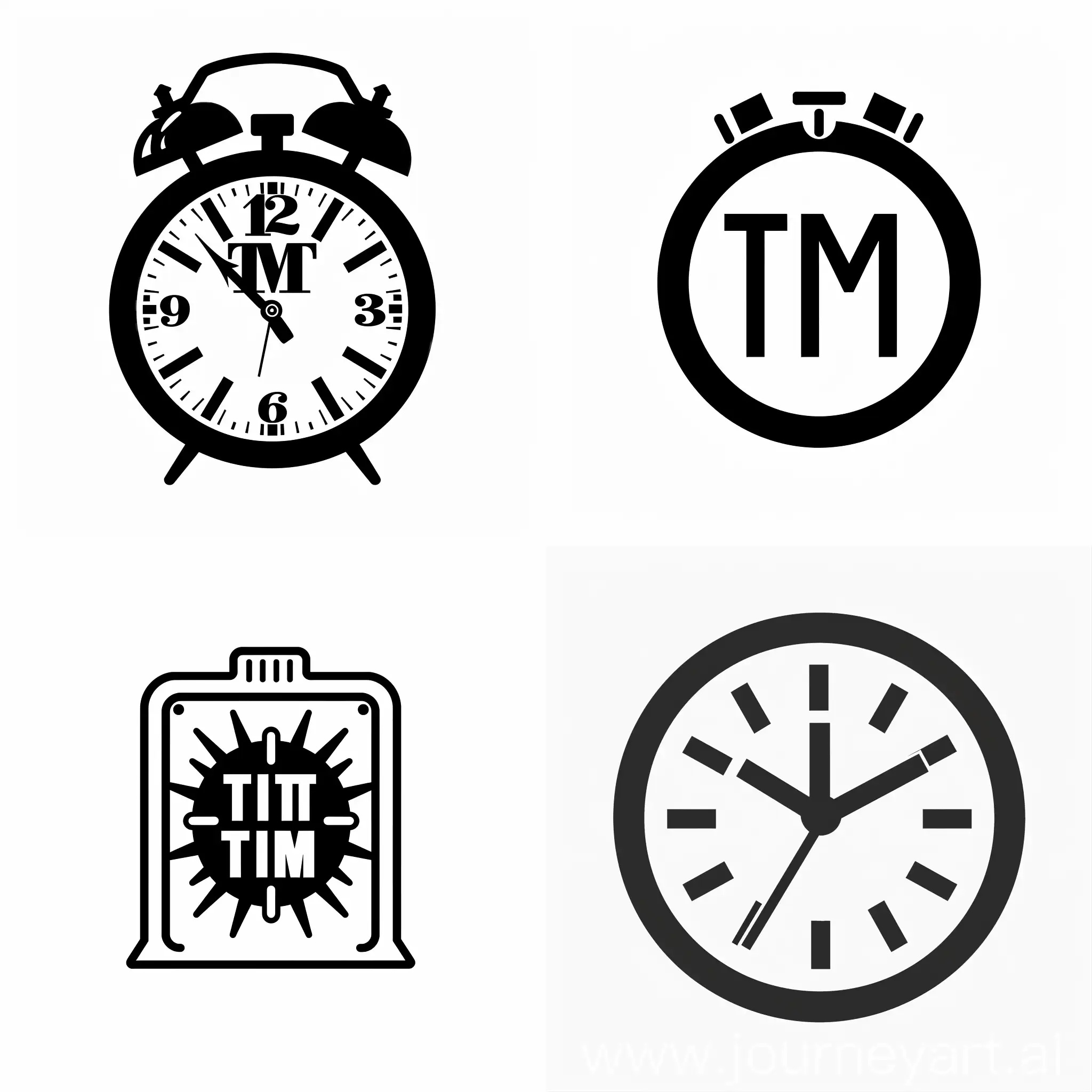 логотип иконка черно-белый время приготовления