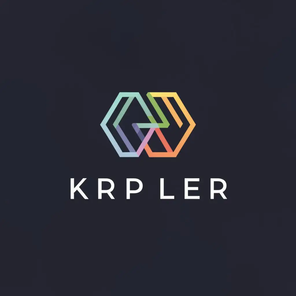 a logo design,with the text "KRYPLER", main symbol:abstract of word KRYPLER,Minimalistic,clear background