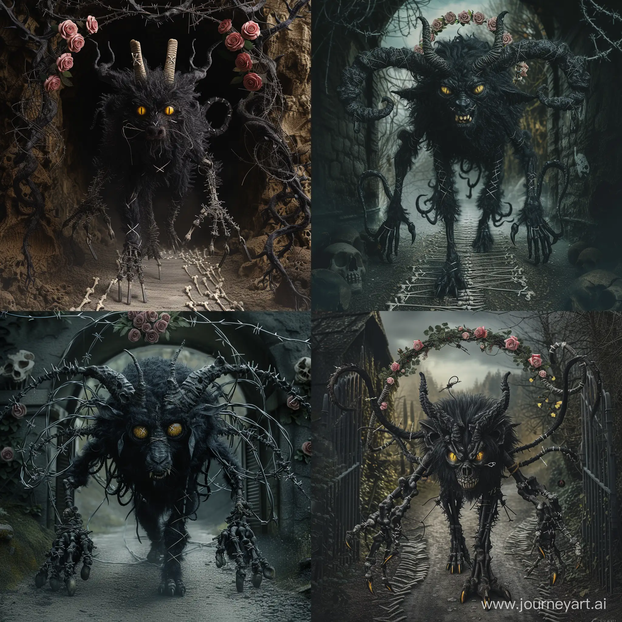 Nightmare-Demon-with-Barbed-Wire-Crown-and-Bone-Tentacles
