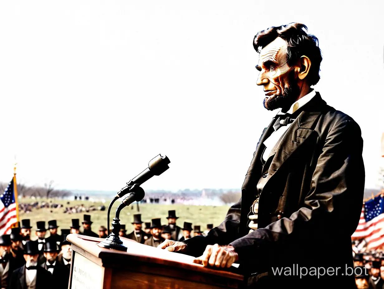 Abraham Lincoln delivering the Gettysburg Address.