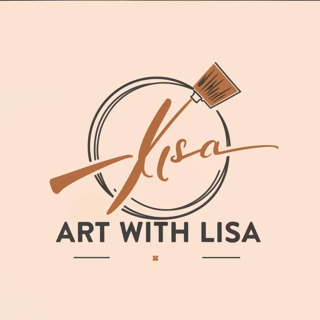 a logo design,with the text "art with lisa", main symbol:art with lisa,Moderate,be used in Home Family industry,clear background