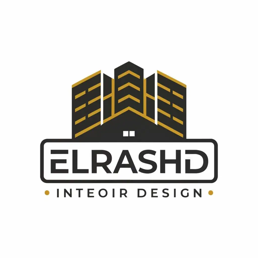 logo, EL RASHED, with the text "interior design", typography, be used in Architectural Decision