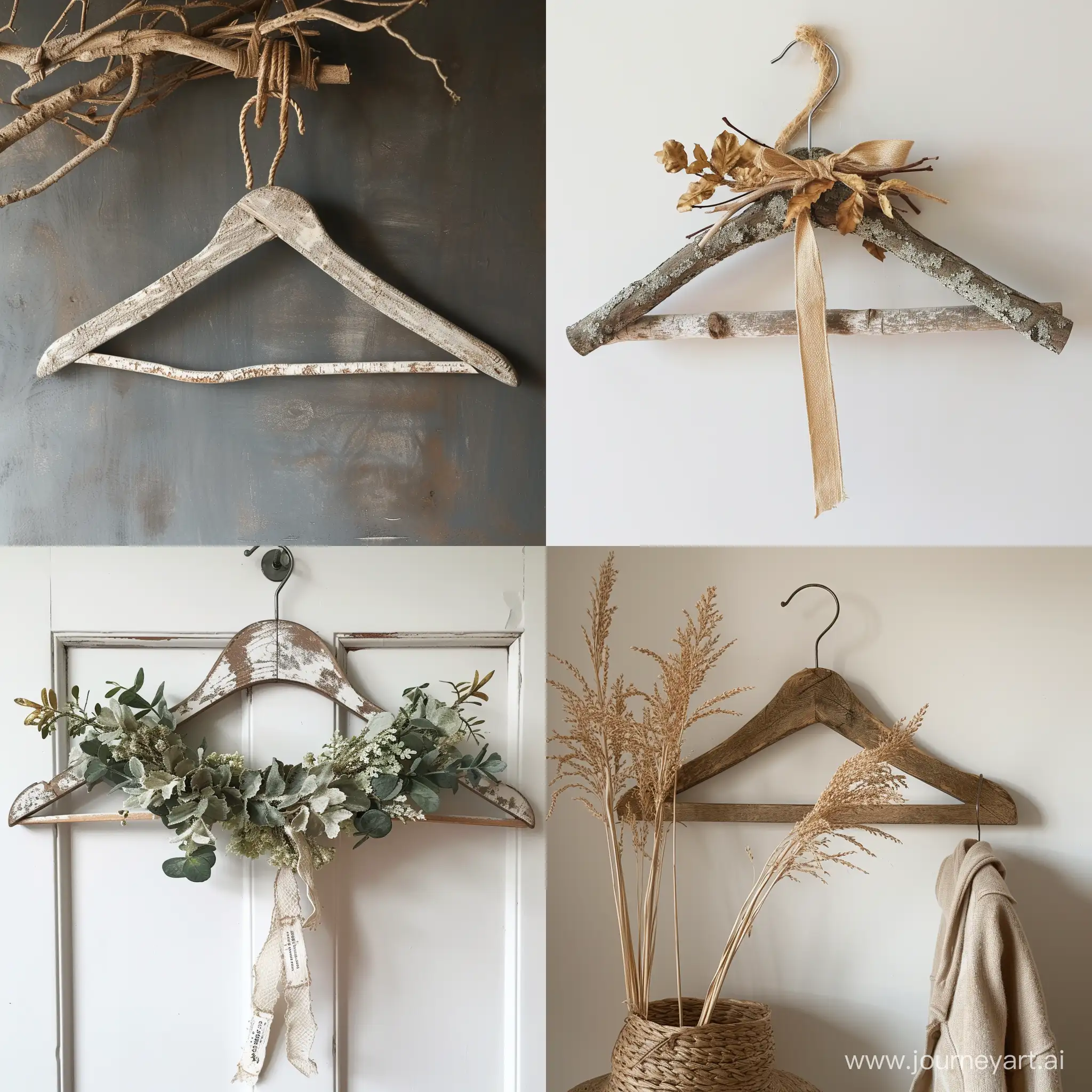 Rustic-Style-Clothes-Hanger-Decoration