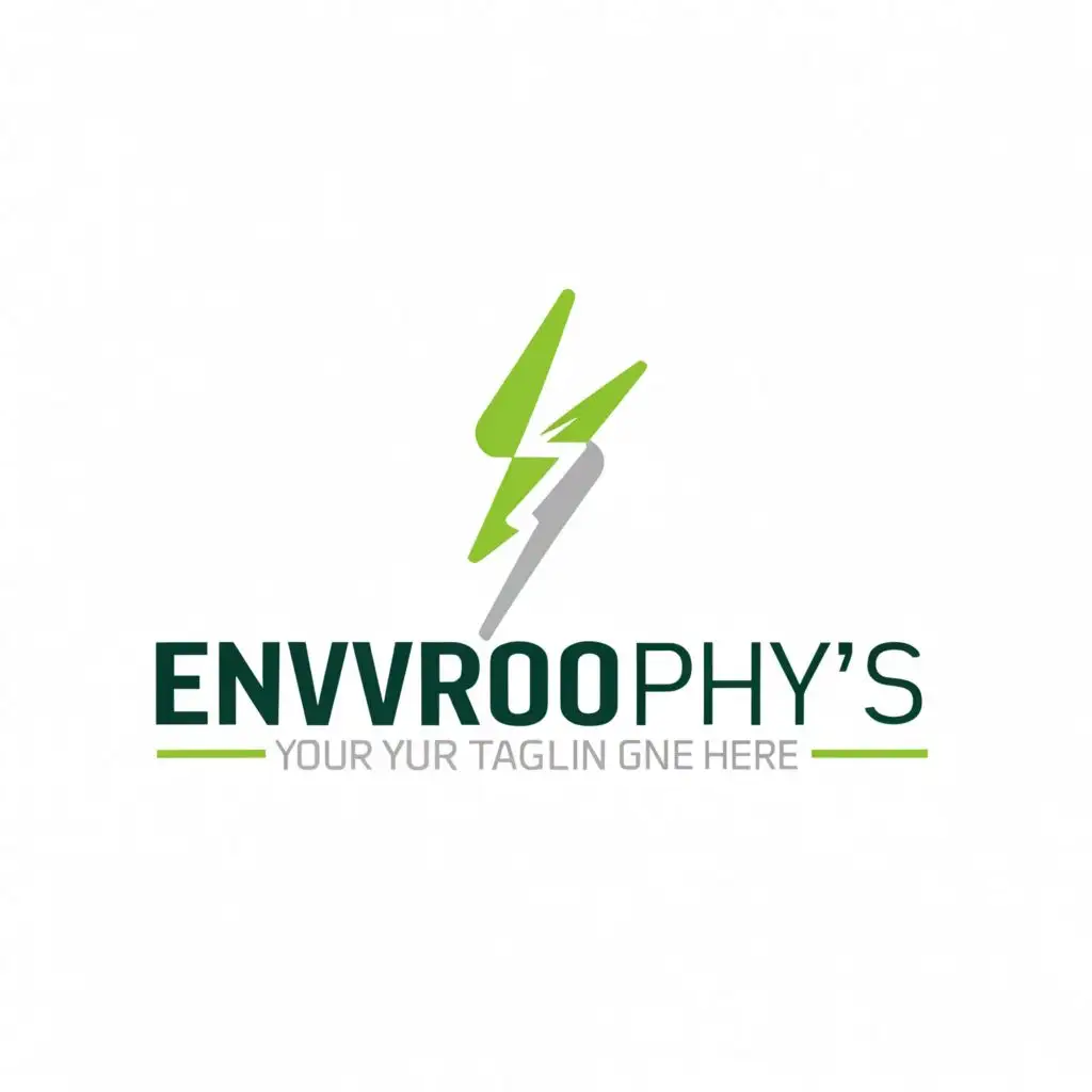 a logo design,with the text "Enviro Phys", main symbol:lightning,Moderate,be used in Nonprofit industry,clear background