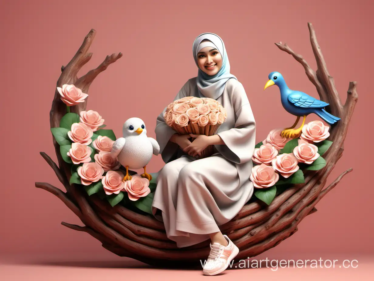 Malaysian-Woman-in-Hijab-on-Nest-with-Facebook-Logo