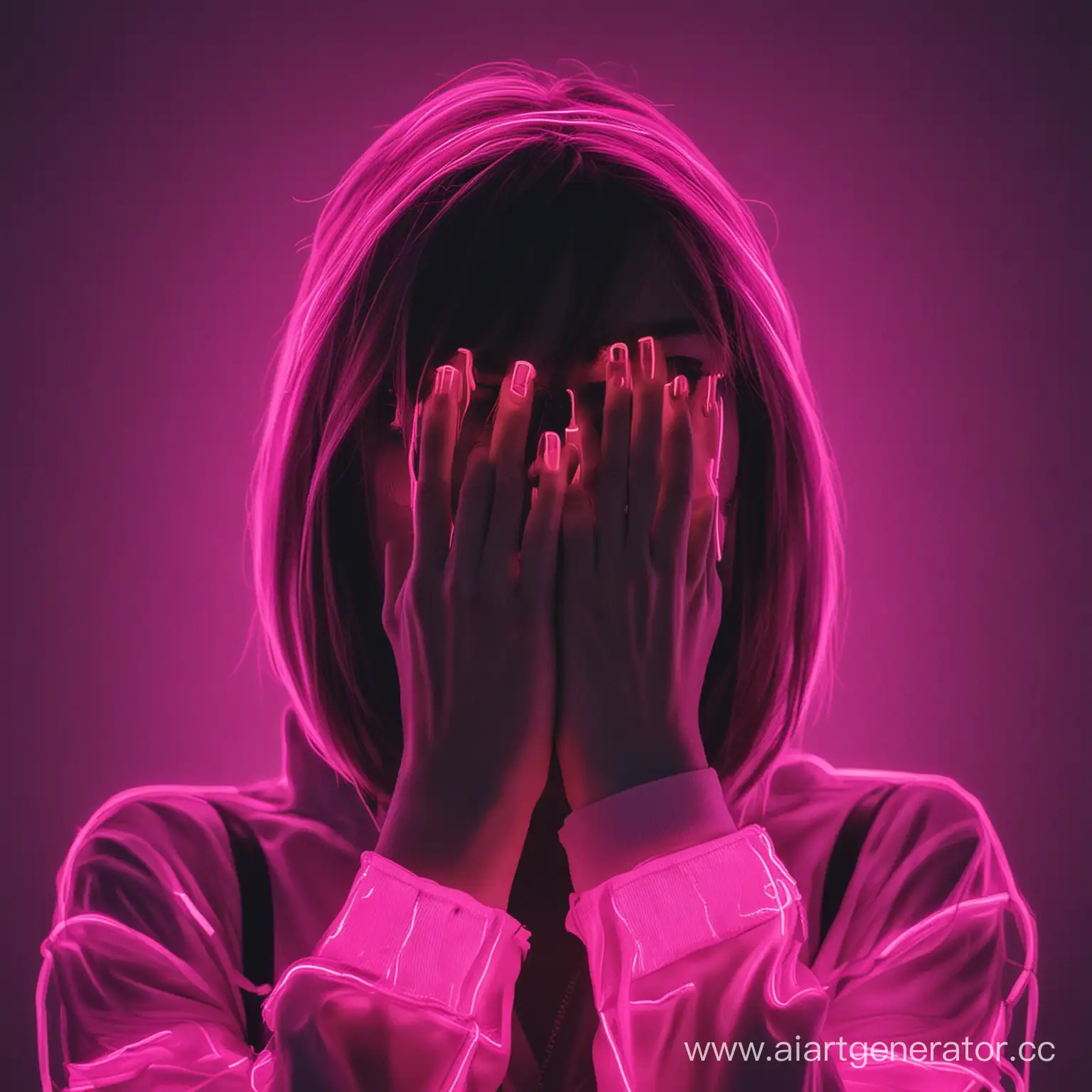 Girl-in-Neon-Concealing-Identity