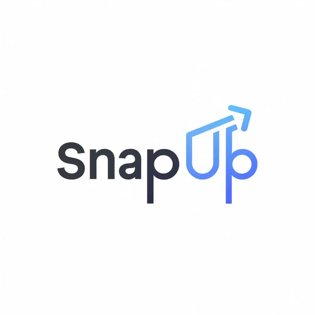 a logo design,with the text "SNAPUP", main symbol:UP,Moderate,clear background