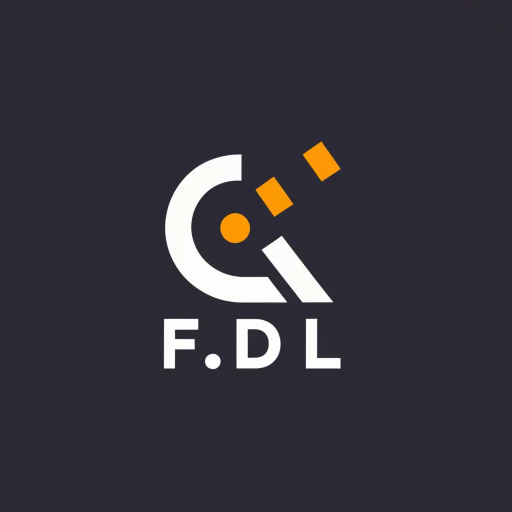 a logo design, with the text 'F D L', main symbol: MICROSCOPE Circle, Moderate, be used in Construction industry, clear background