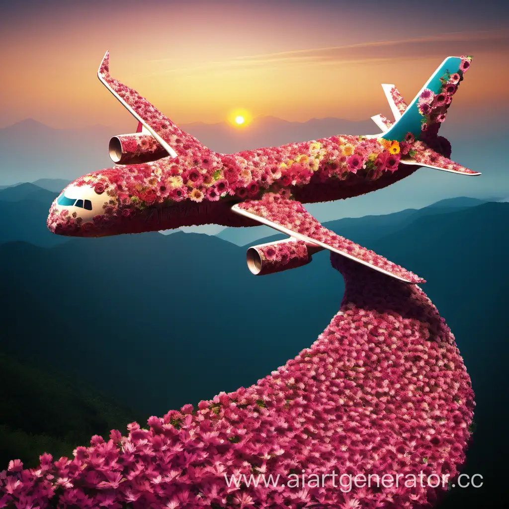 Floral-Airplane-Soaring-at-Sunrise