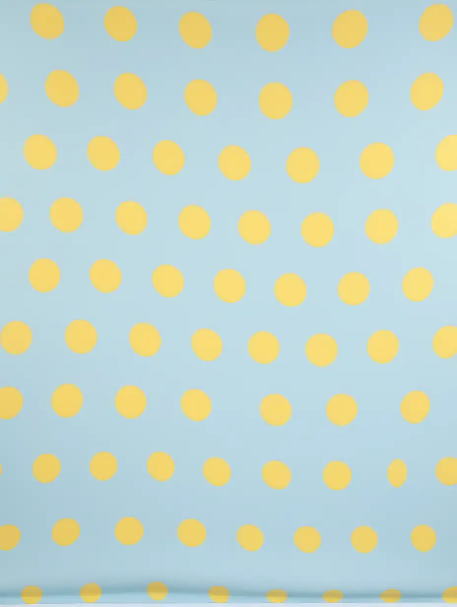 Vibrant Light Blue Background with Bold Yellow Polka Dots