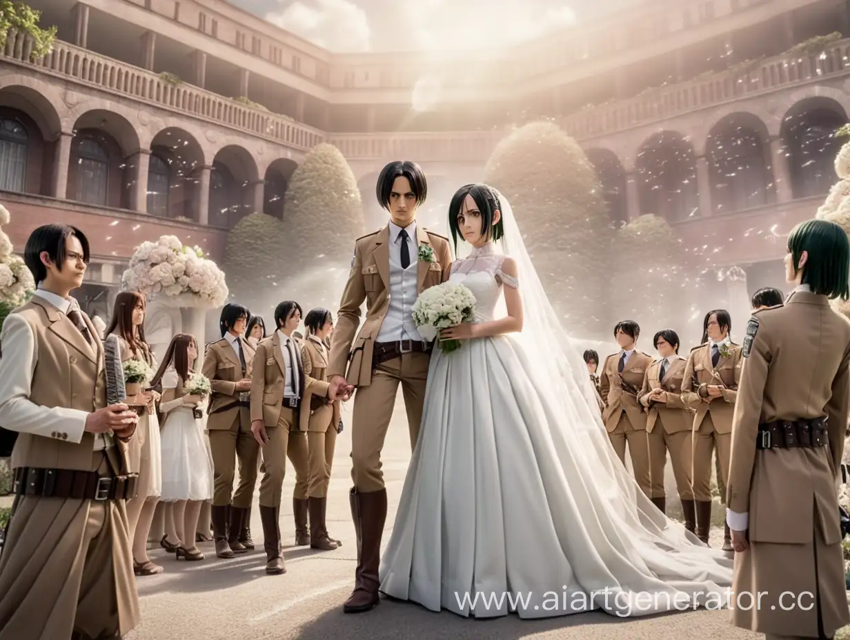 Epic-Union-Linna-and-Levi-Ackermans-Attack-on-Titan-Wedding