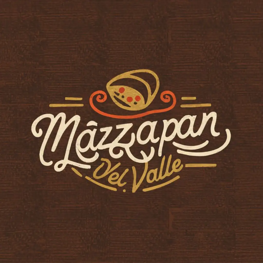 logo, Food, with the text "Mazapan del valle", typography, be used in Restaurant industry