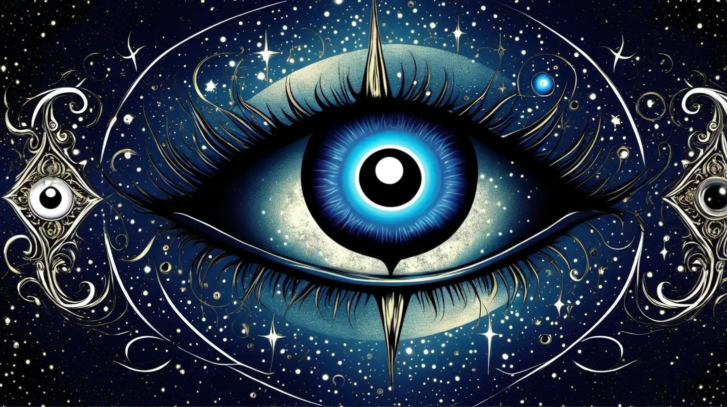 Celestial Evil Eye in the Night Sky