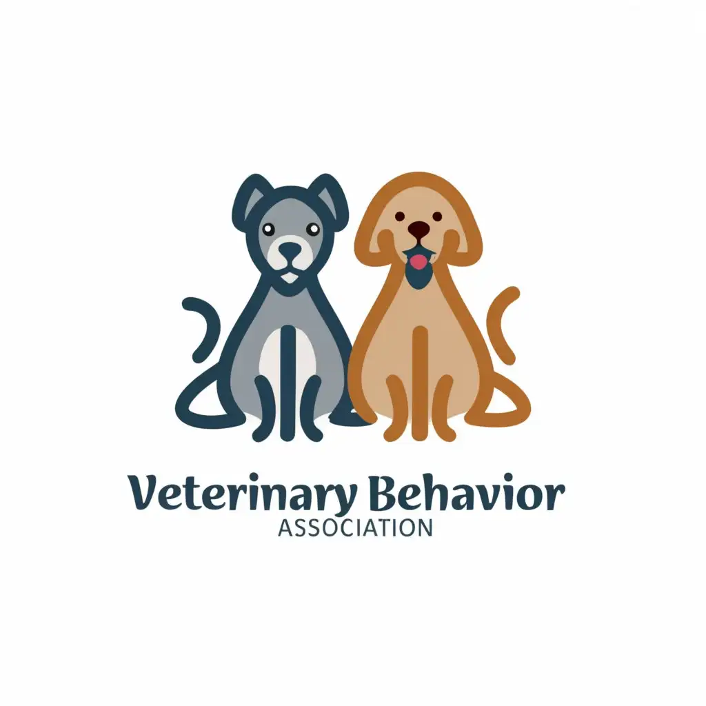 a logo design,with the text "veterinary behavior association", main symbol:cat and dog,Moderate,be used in Animals Pets industry,clear background