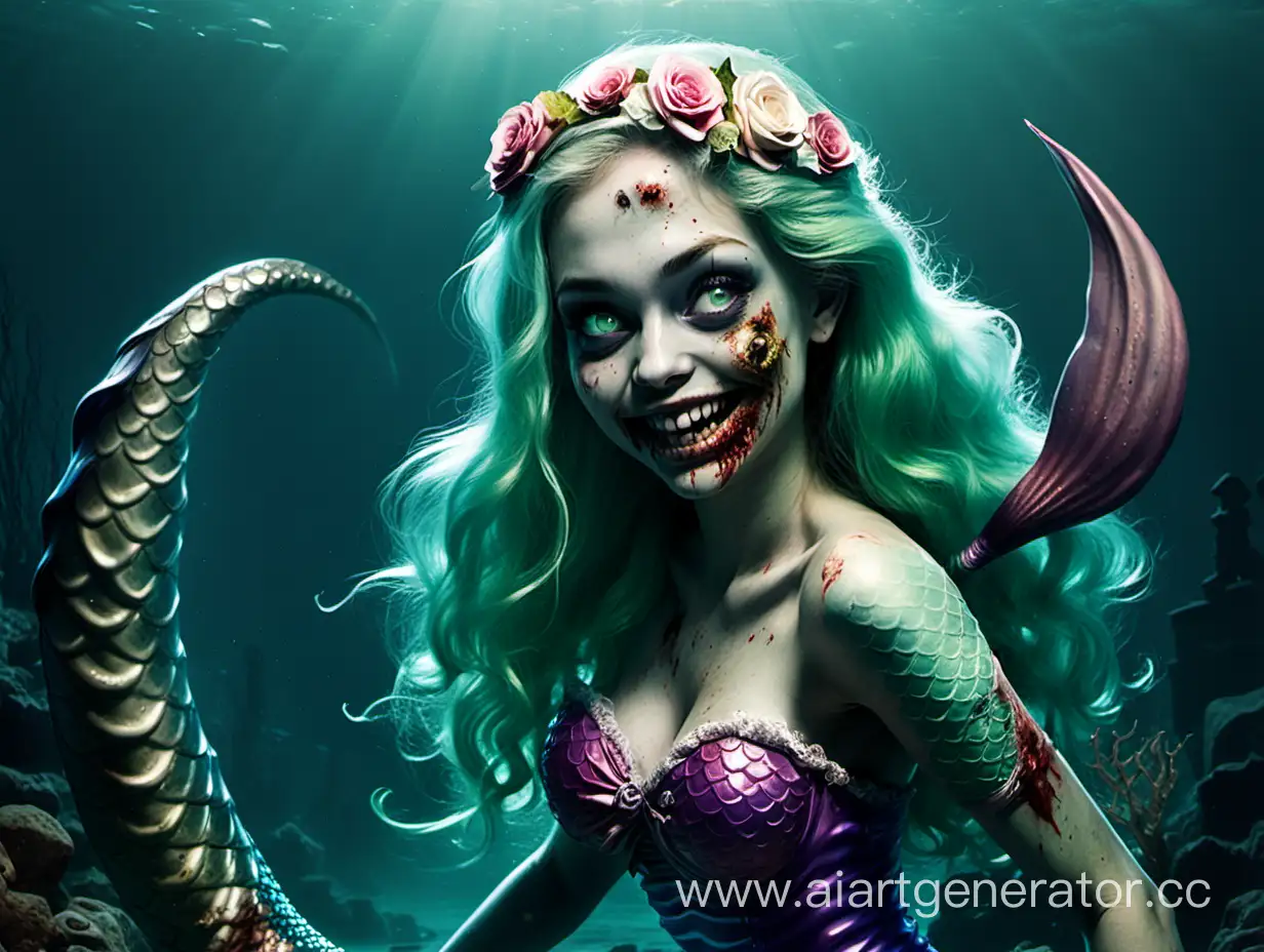 Menacing-Smiling-Zombie-Mermaid-Art