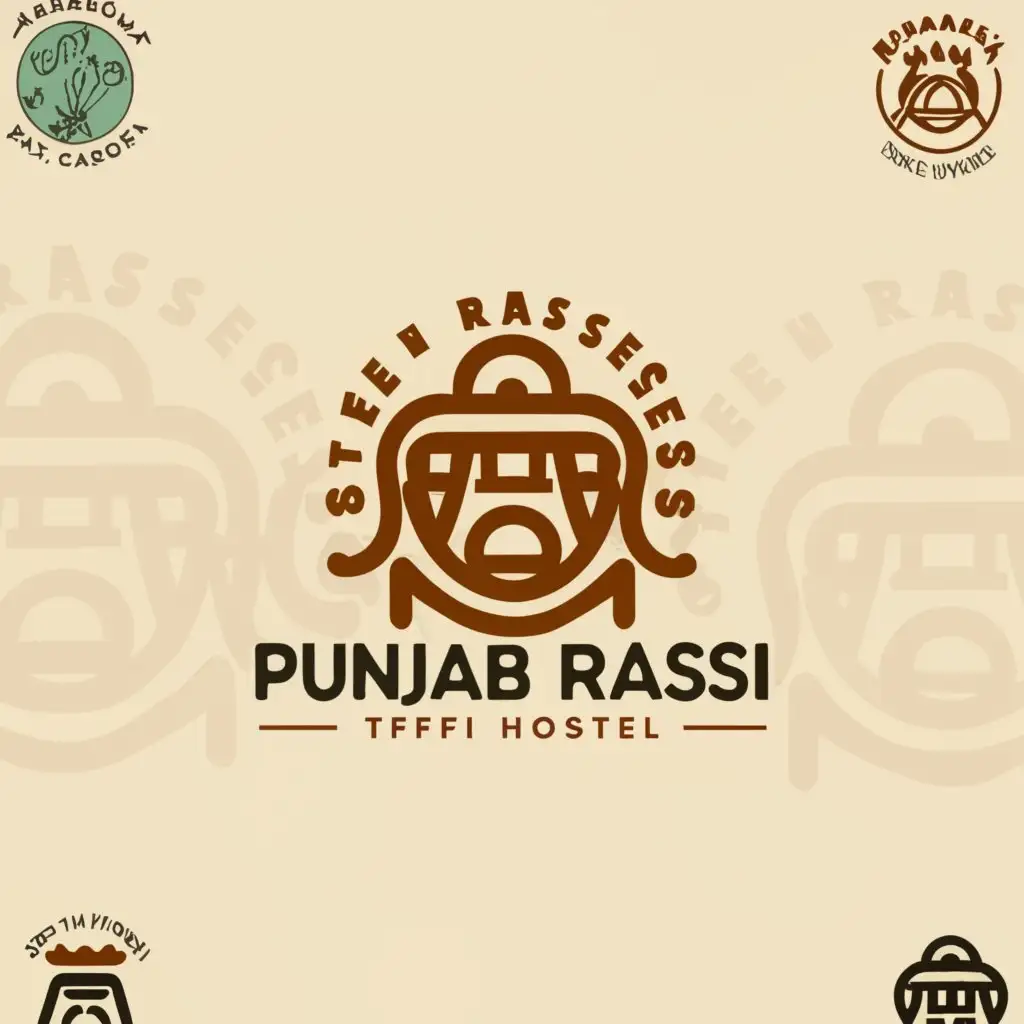 a logo design,with the text "Punjabi Rasoi", main symbol:tiffin mess hostel,Moderate,be used in Restaurant industry,clear background