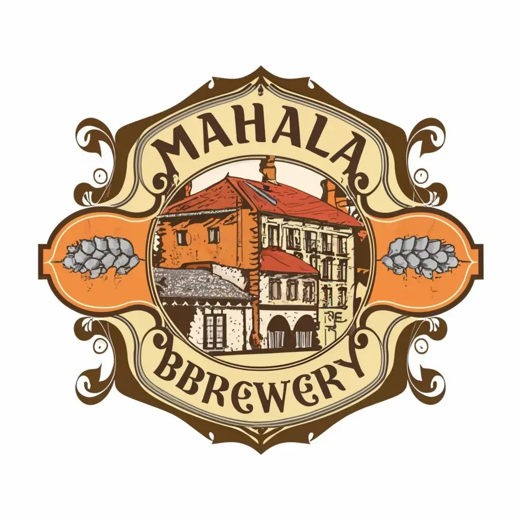 logo, balkan, old neighborhood, street, with the text "mahala brewery", typography, be used in Restaurant industry