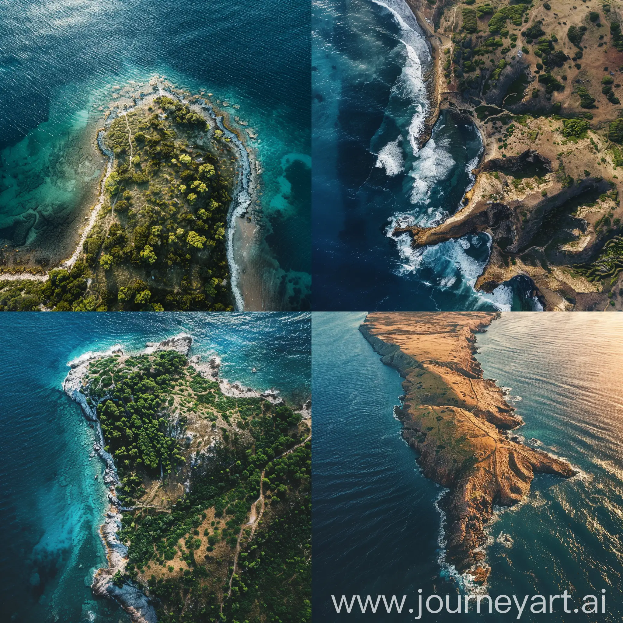 Aerial-View-of-Coastal-Landscape-by-the-Sea