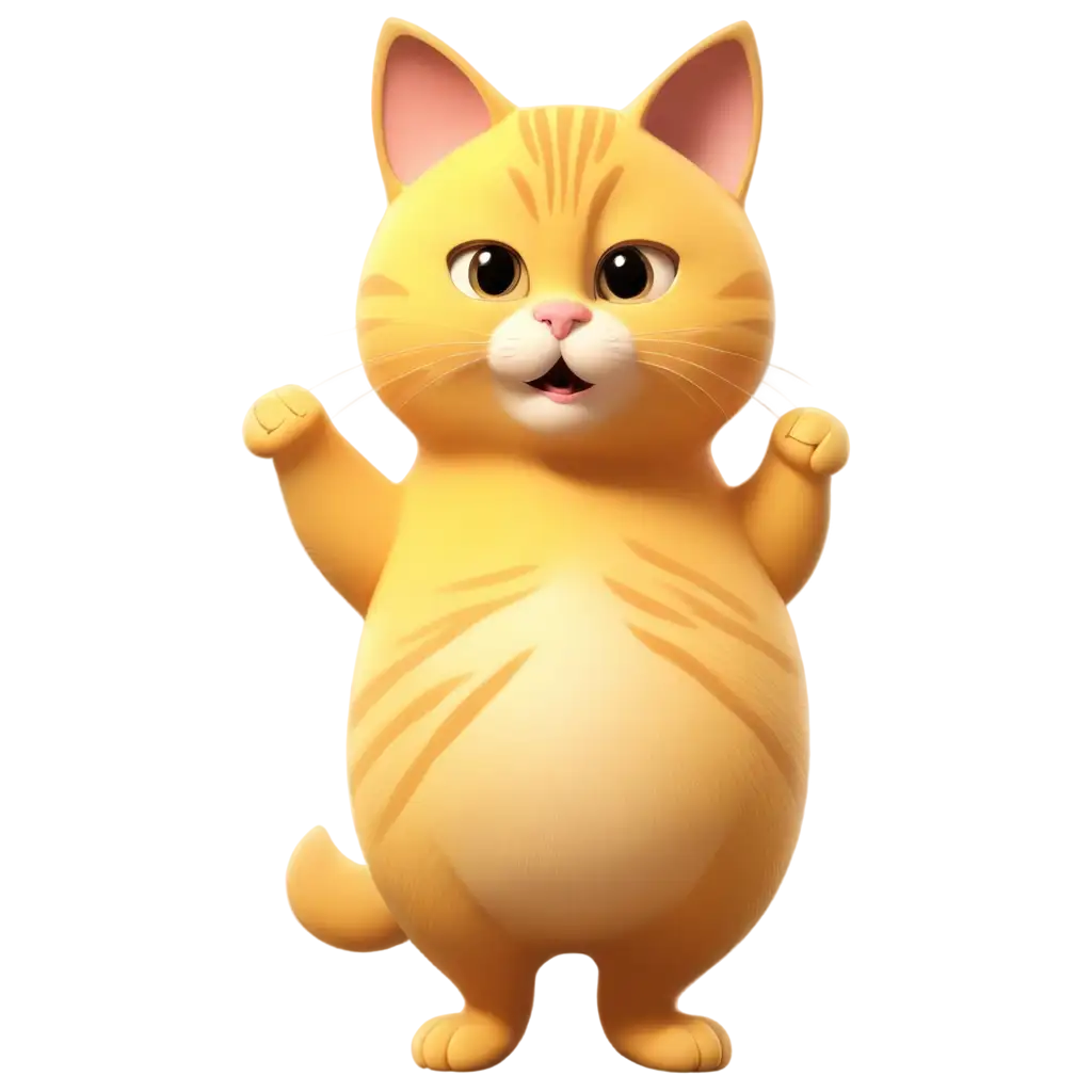 Vibrant-3D-PNG-Rendering-Cheerful-Chubby-Cat-Illustration