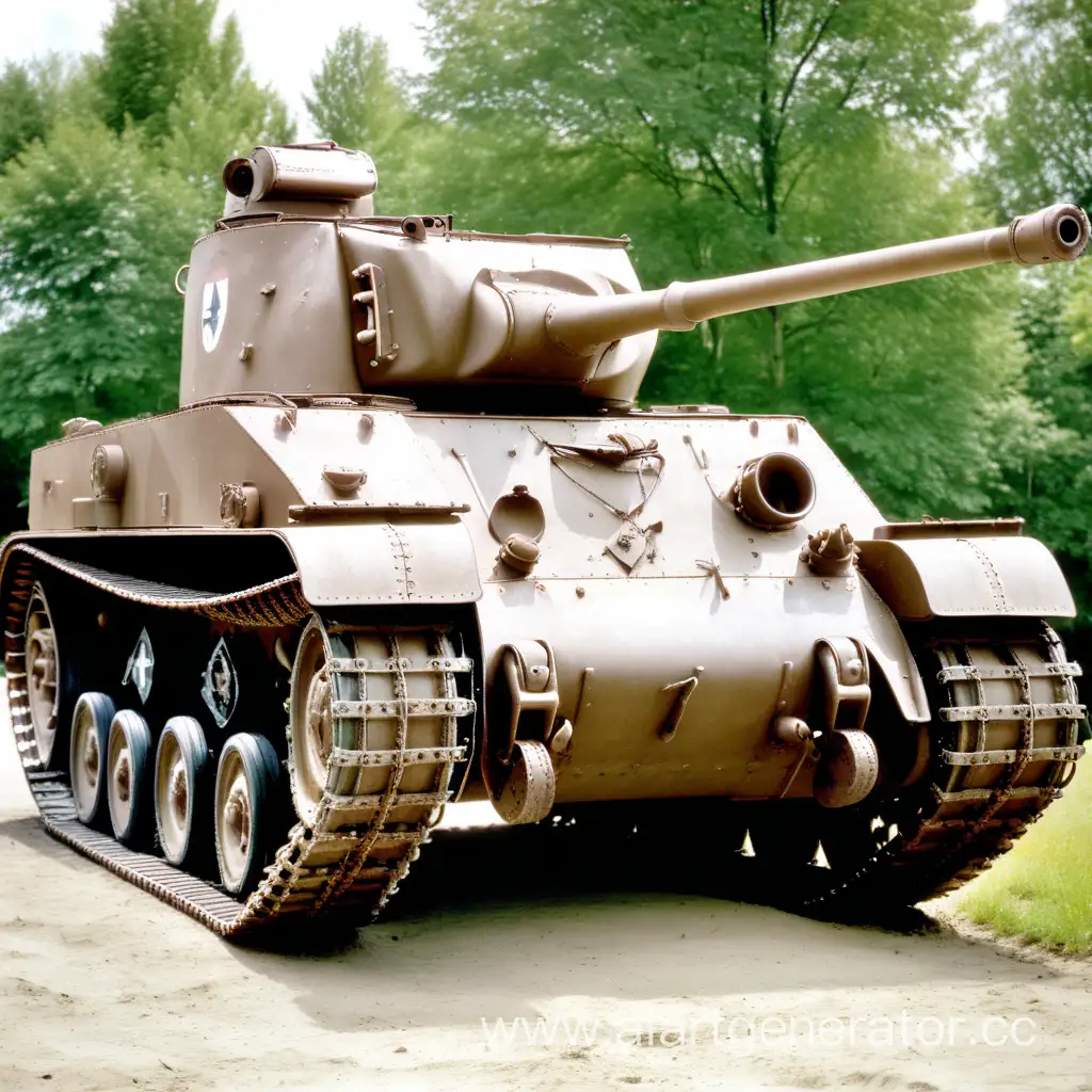 Vintage-German-Light-Tank-from-World-War-II-Era