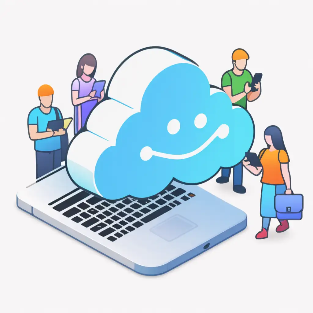 Diverse People Accessing CloudBased and Mobile Storage with Devices
