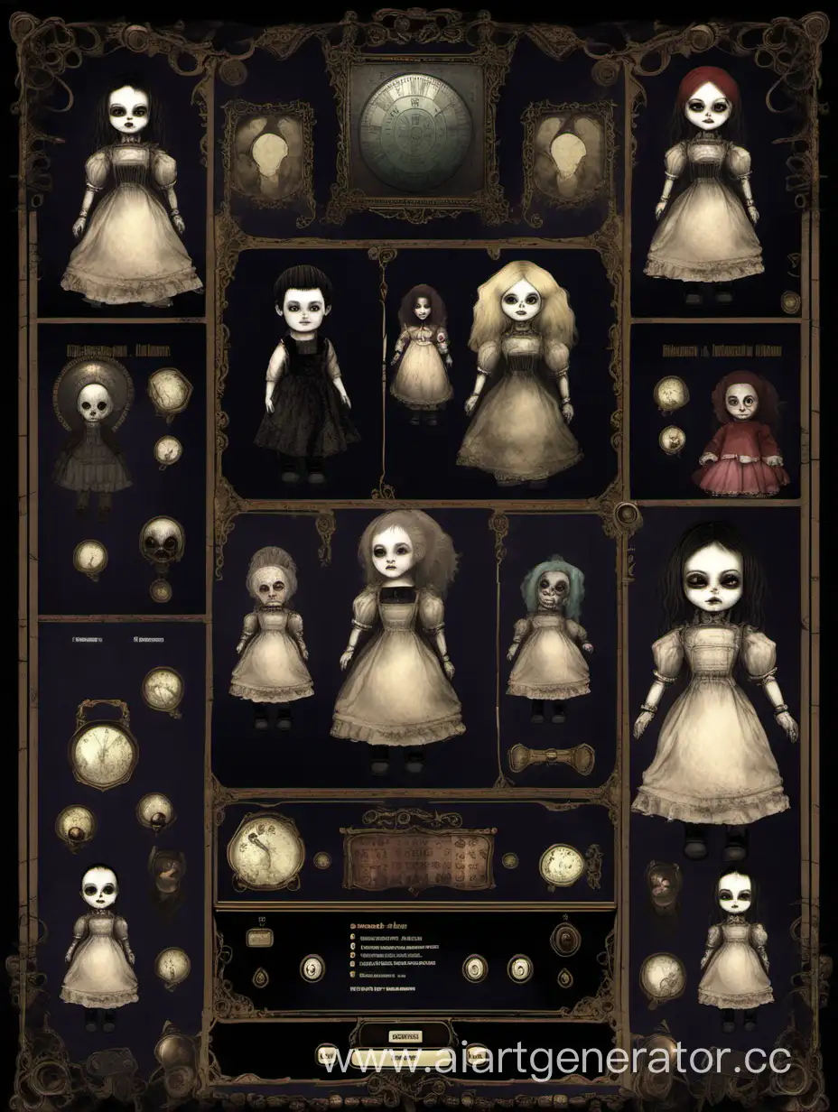 Creepy-Gothic-Style-Antique-Doll-Restoration-Gaming-Interface