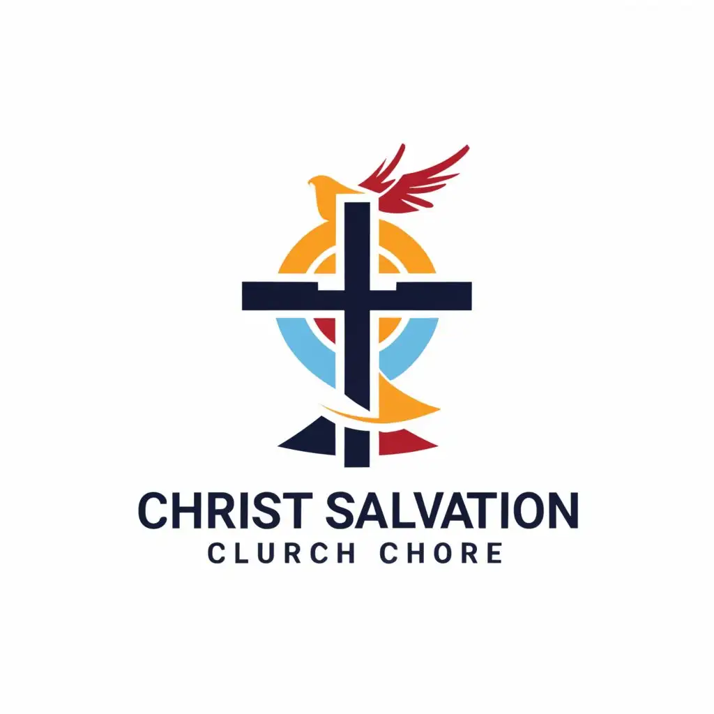 a logo design,with the text "Christ salvation church ", main symbol:Cross, dove, bible  ,Moderate,be used in Religious industry,clear background