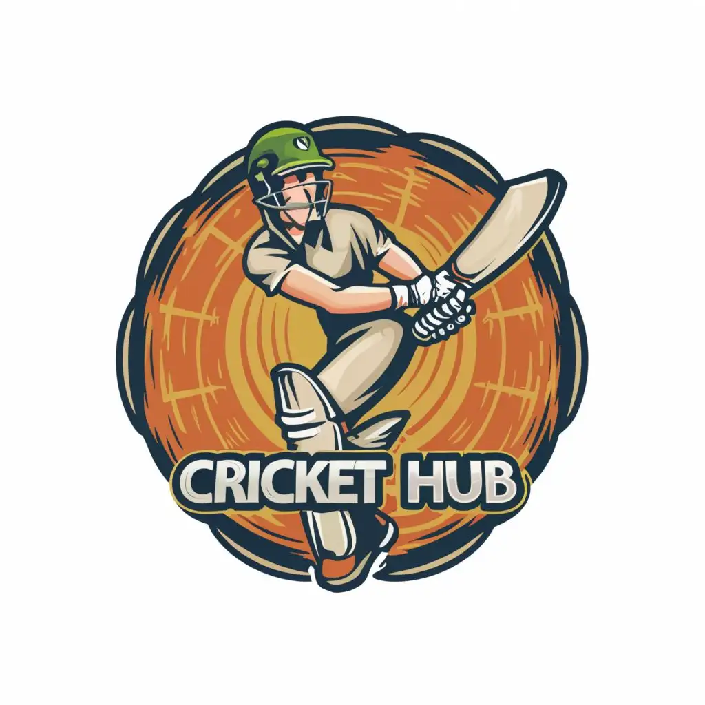 a logo design,with the text "Cricket hub", main symbol:Cricket player, be used in Sports Fitness industry
