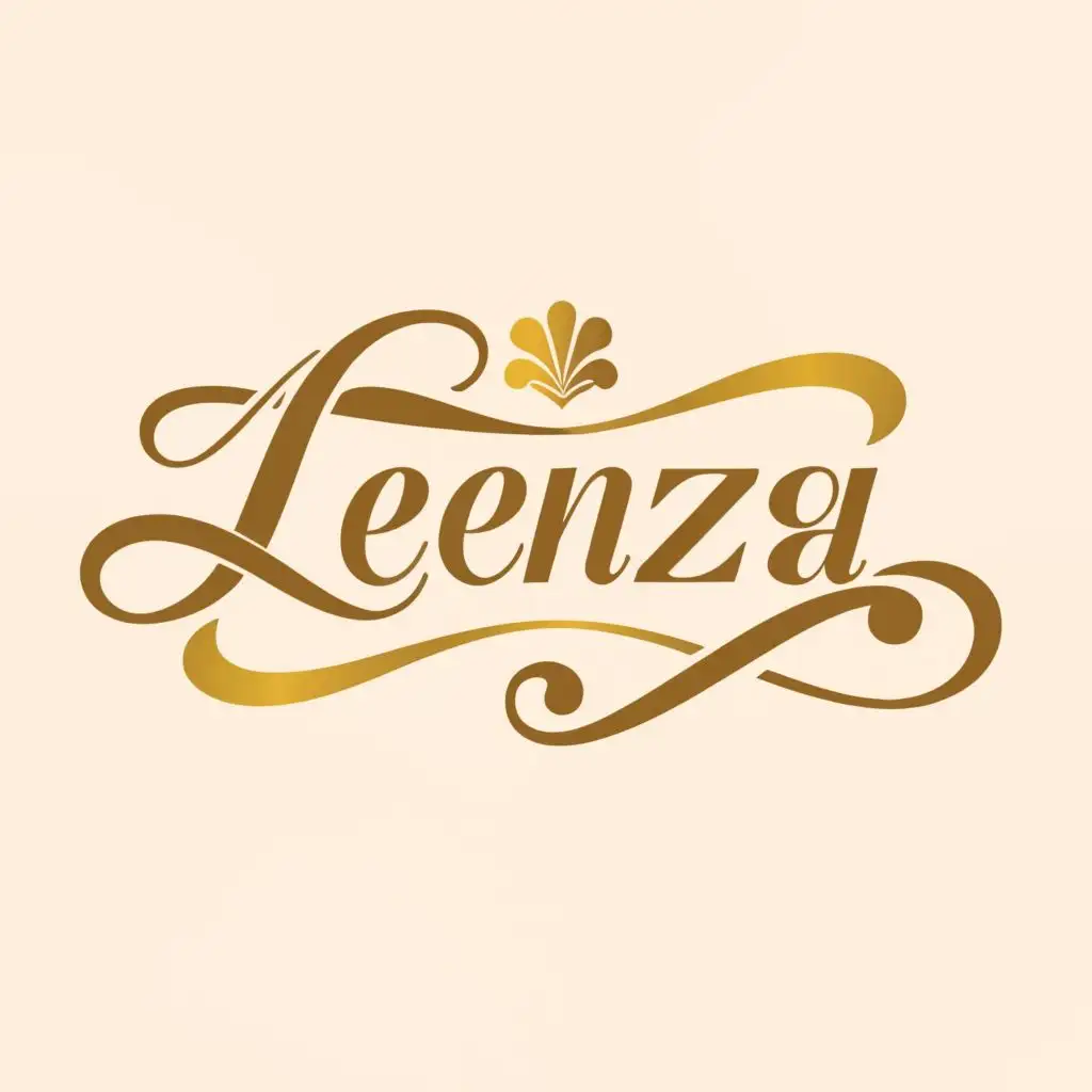 logo, ACCESSORIES AND GOLD, with the text "leenza", typography