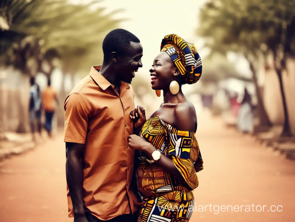 африканская пара мужчина и женщина радость 