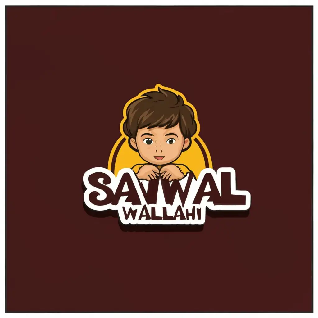 a logo design,with the text "Sawal Wallah", main symbol:questioned boy ,complex,clear background