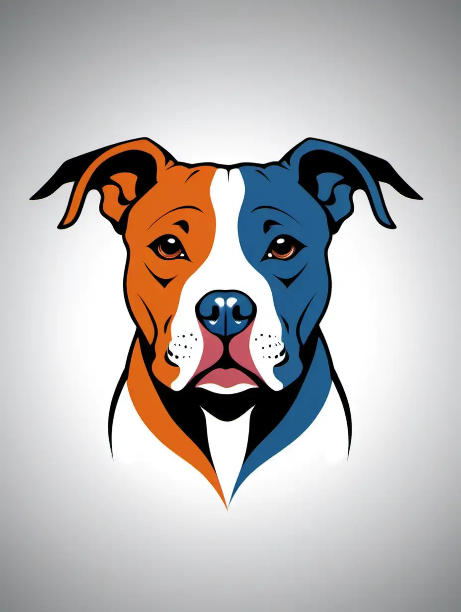 Abstract Pitbull Dog Portrait Wallpaper