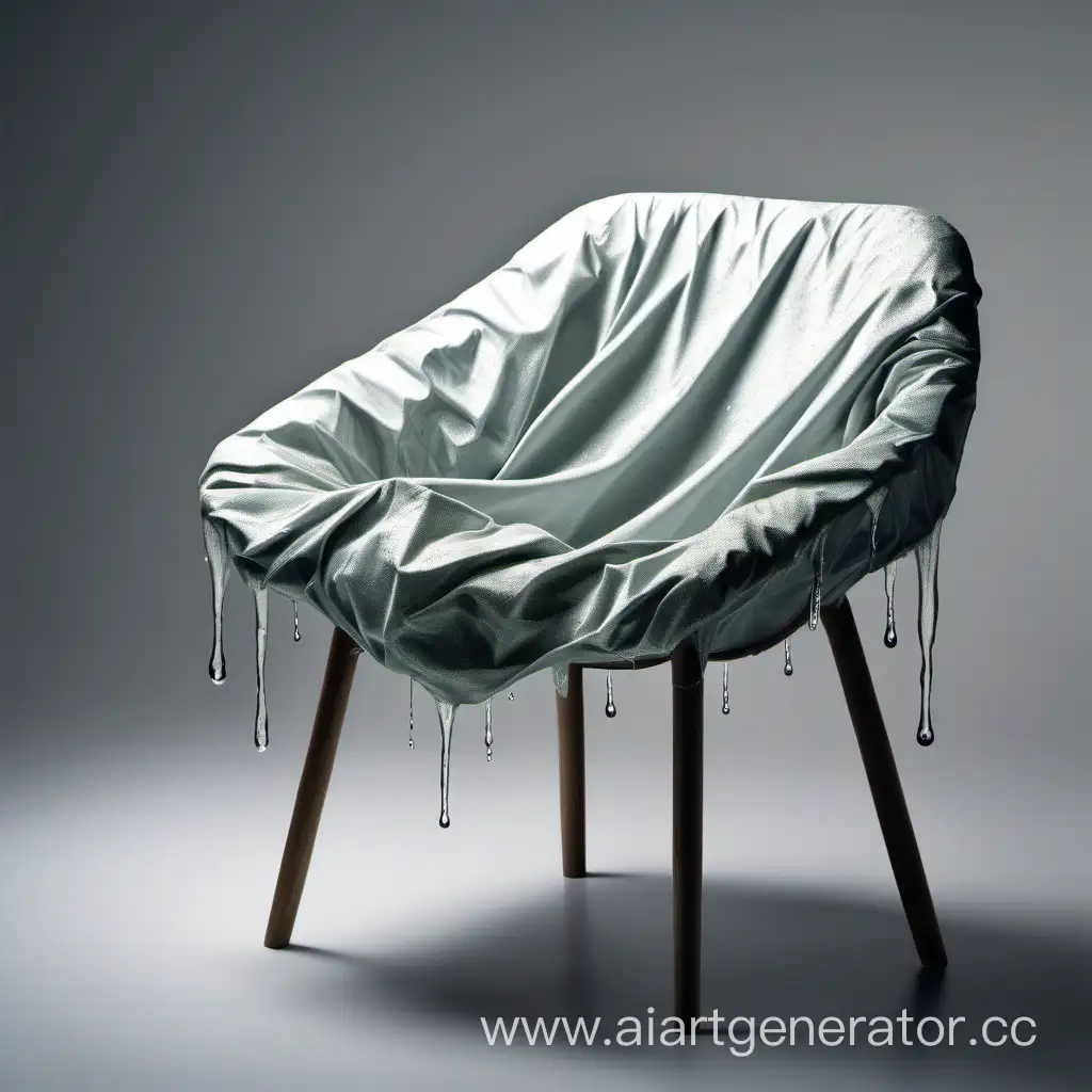Дизайнерский стул в виде мокрой ткани