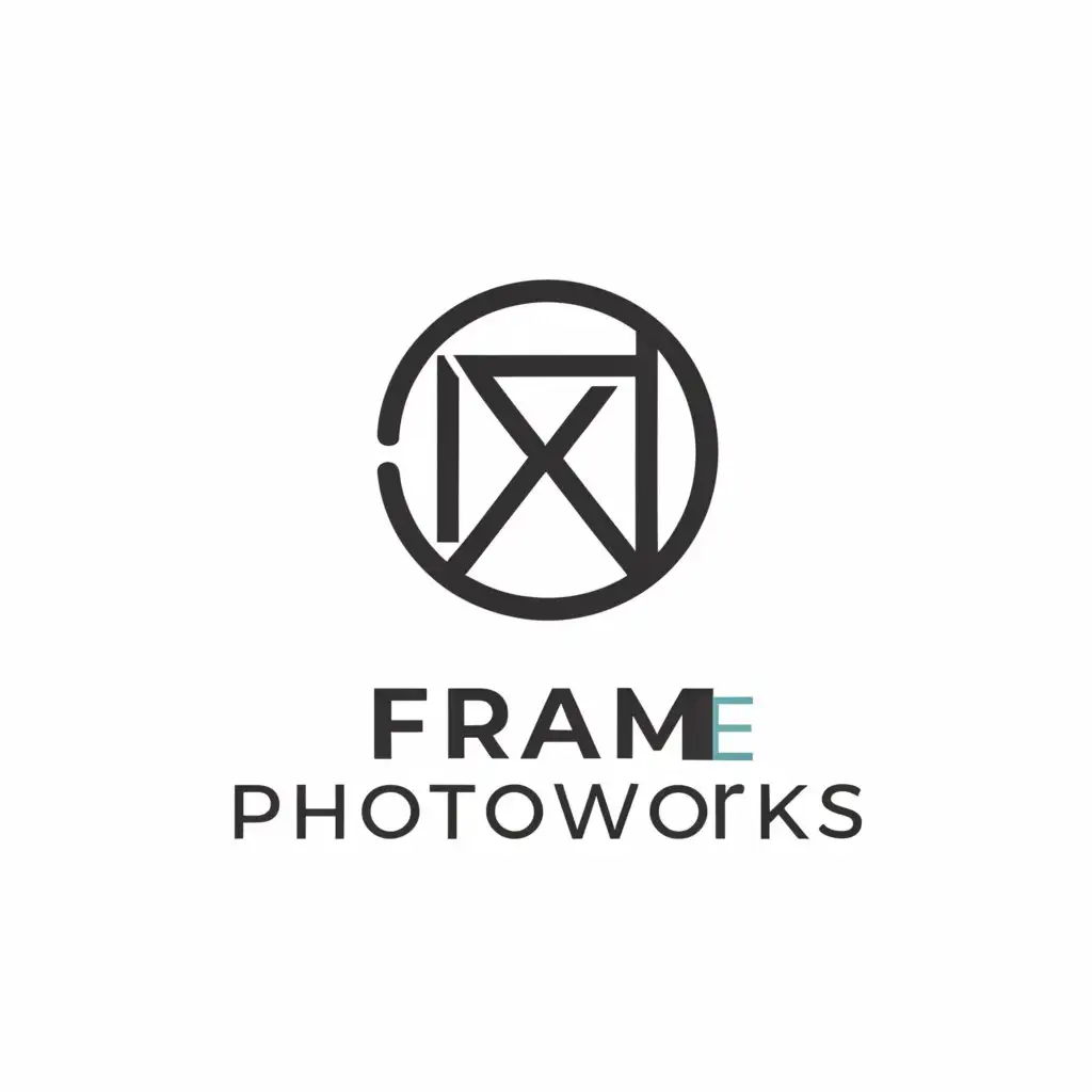 a logo design,with the text "frame photoworks", main symbol:"""
letter combination
""",Moderate,clear background